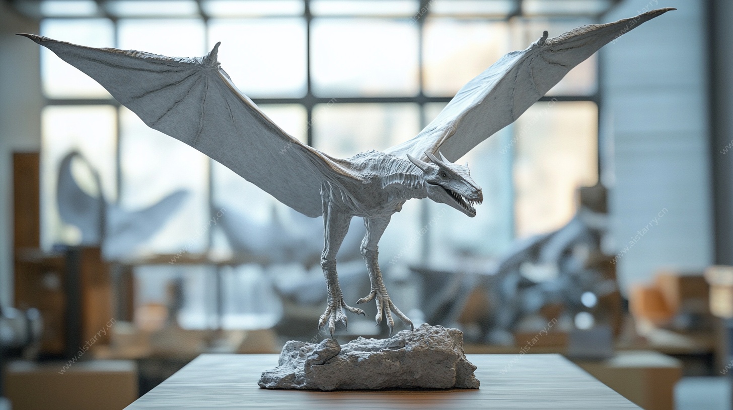翼龙雕塑模型展示