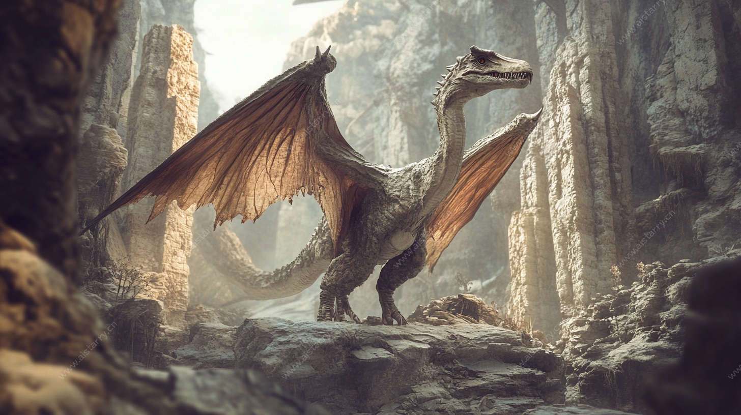 洞穴中的威严巨龙