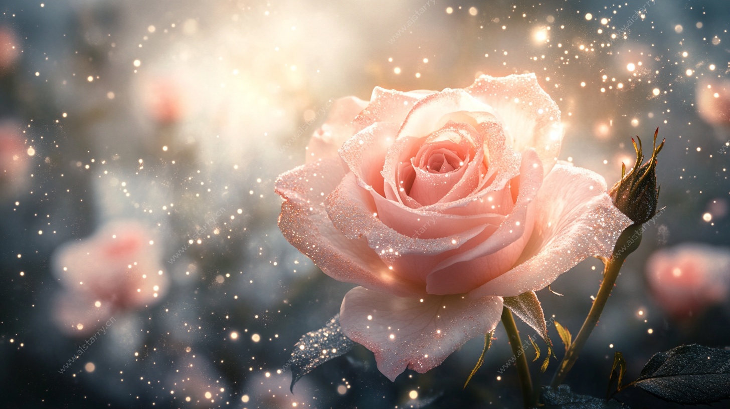 梦幻粉玫瑰 闪耀星光