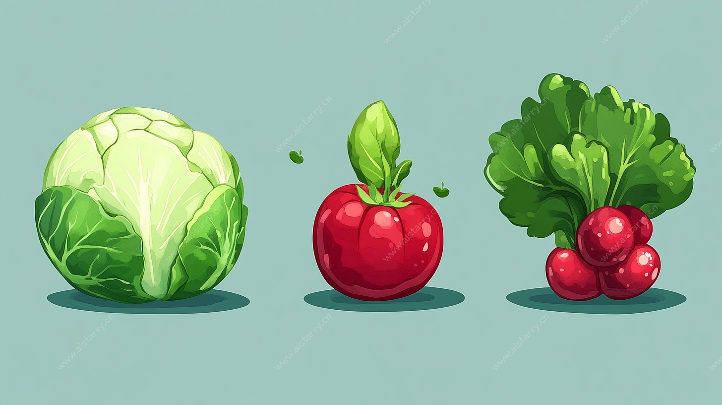 新鲜蔬菜插画