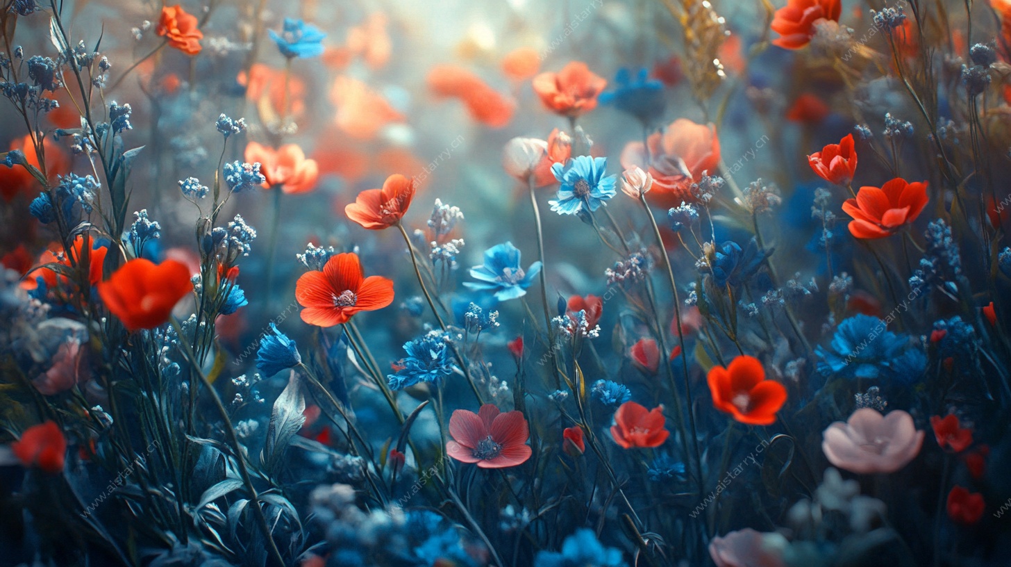 梦幻花海绽放绚丽色彩