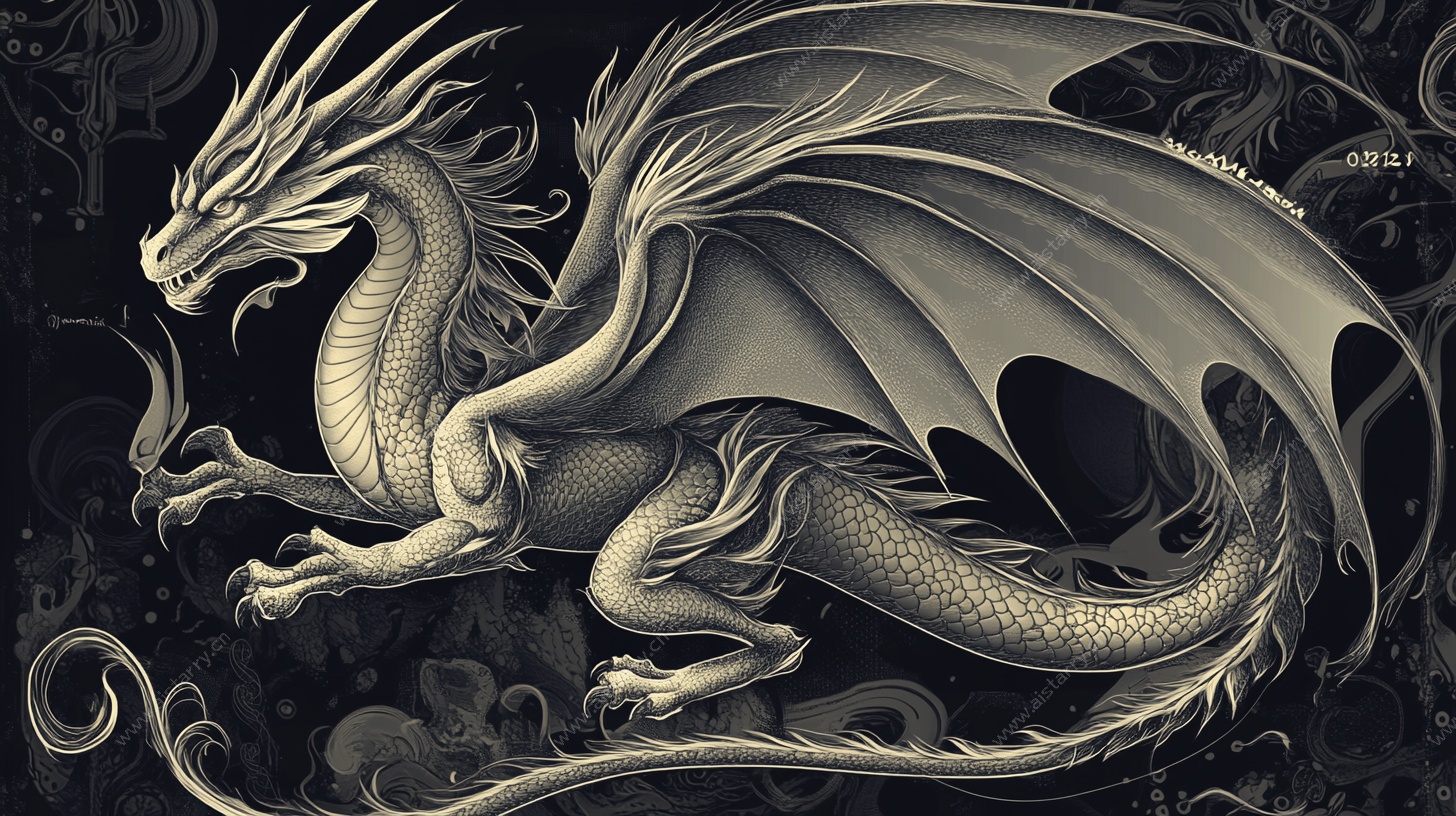 银翼飞龙幻想插画