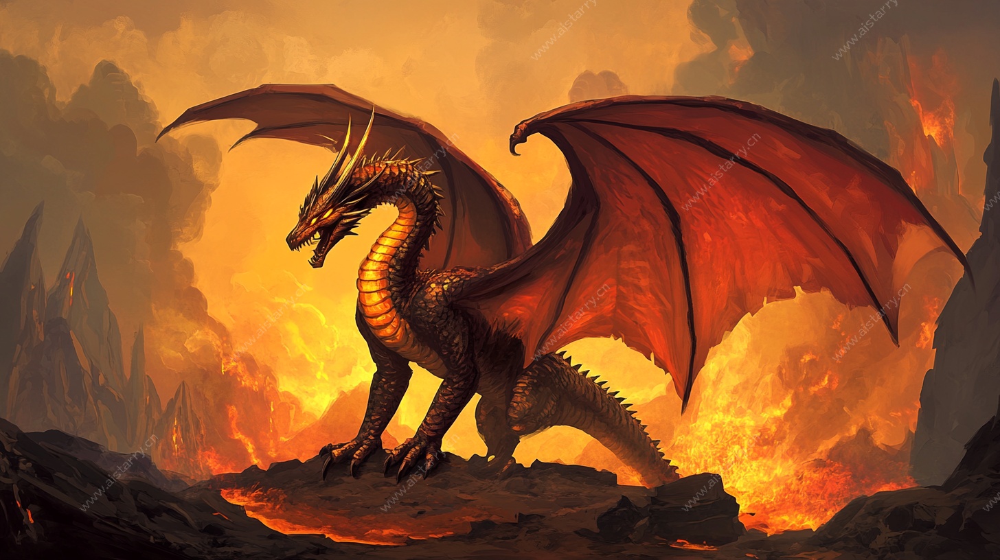 烈焰巨龙盘踞炽热之境