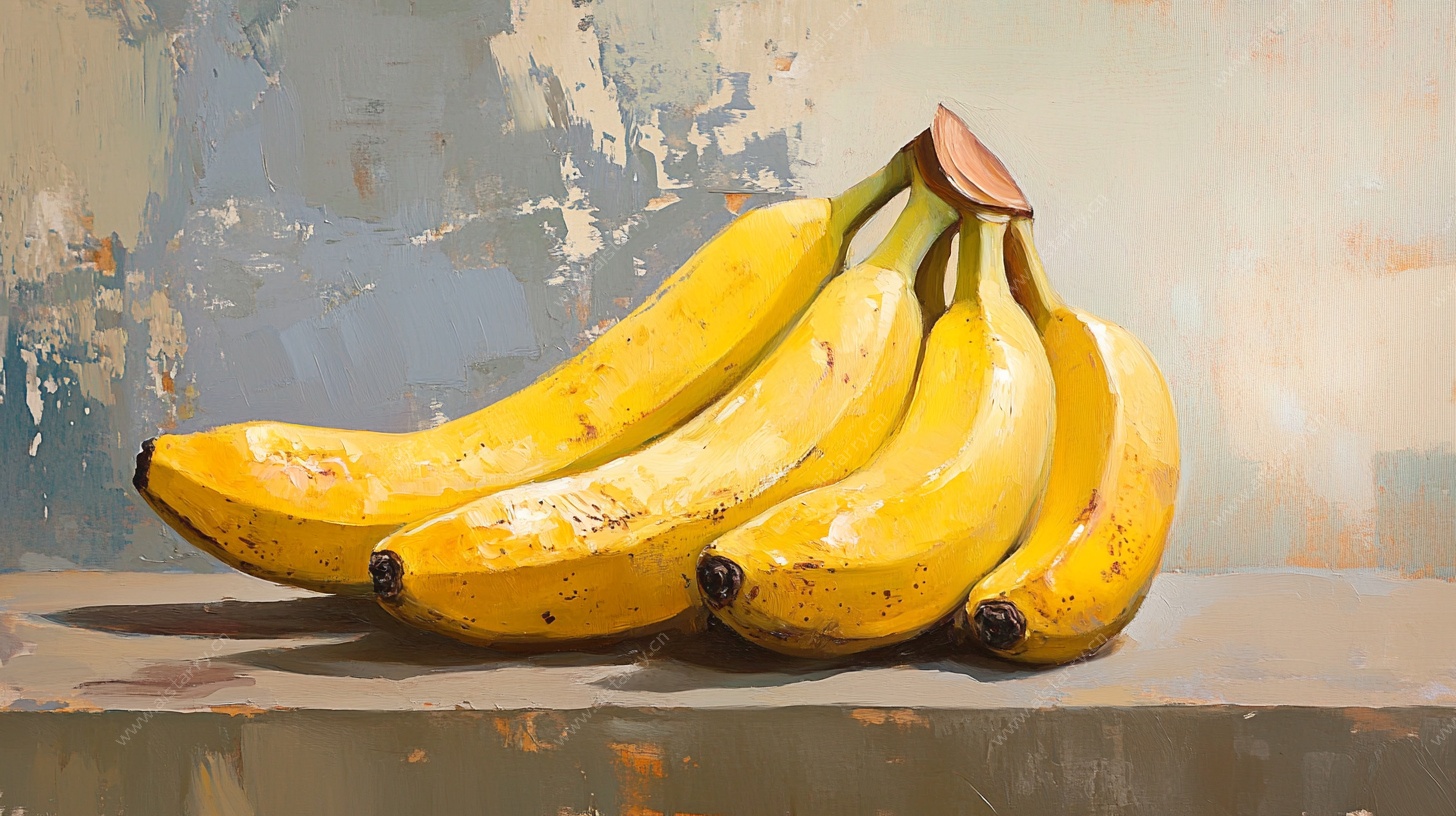 静物香蕉油画