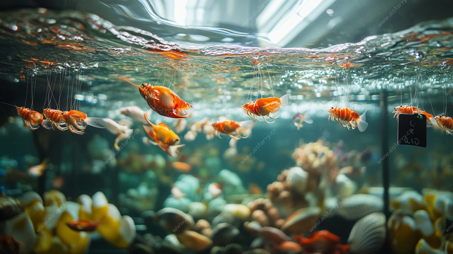 水中畅游的多彩金鱼世界