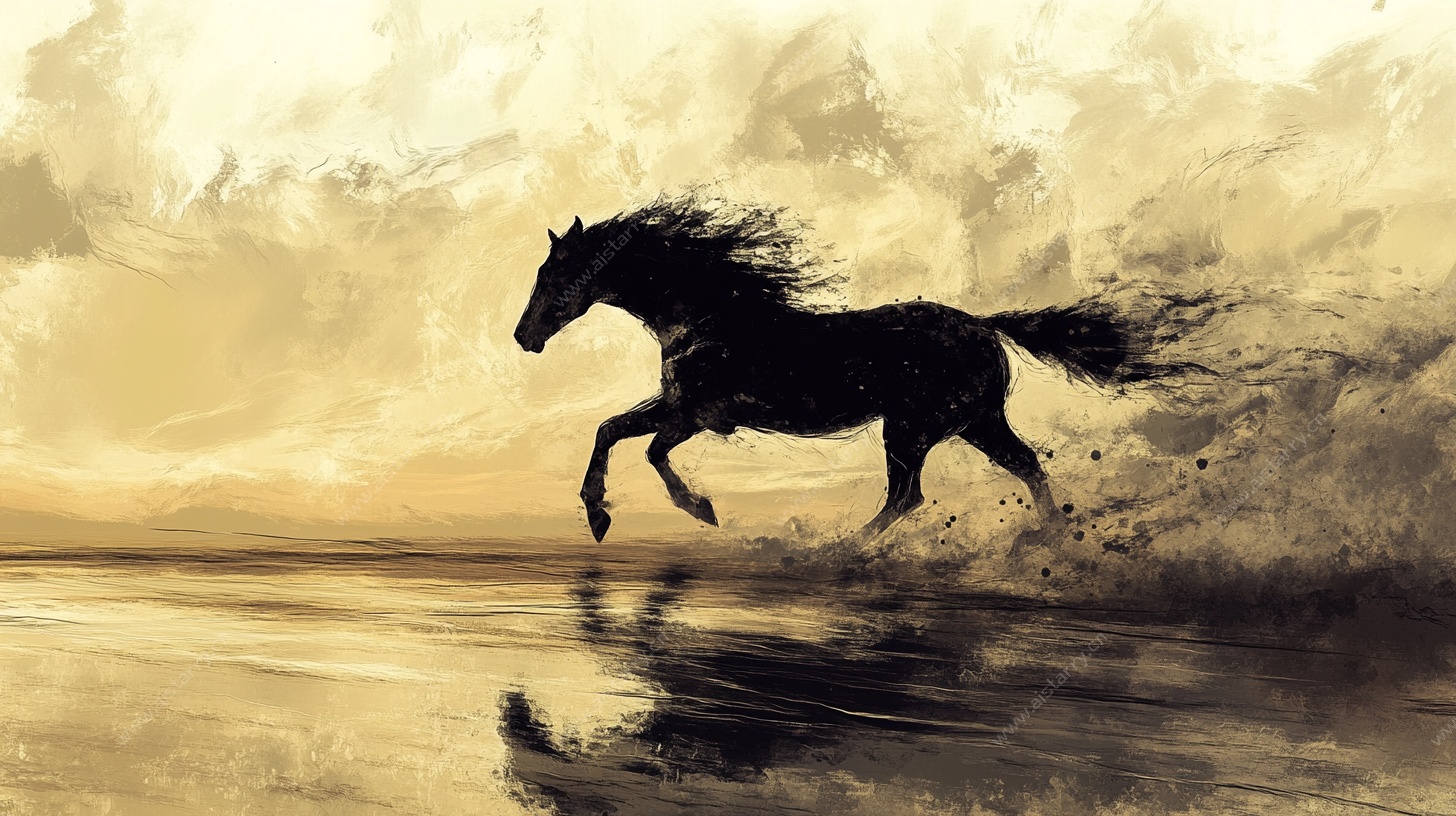奔马踏浪图