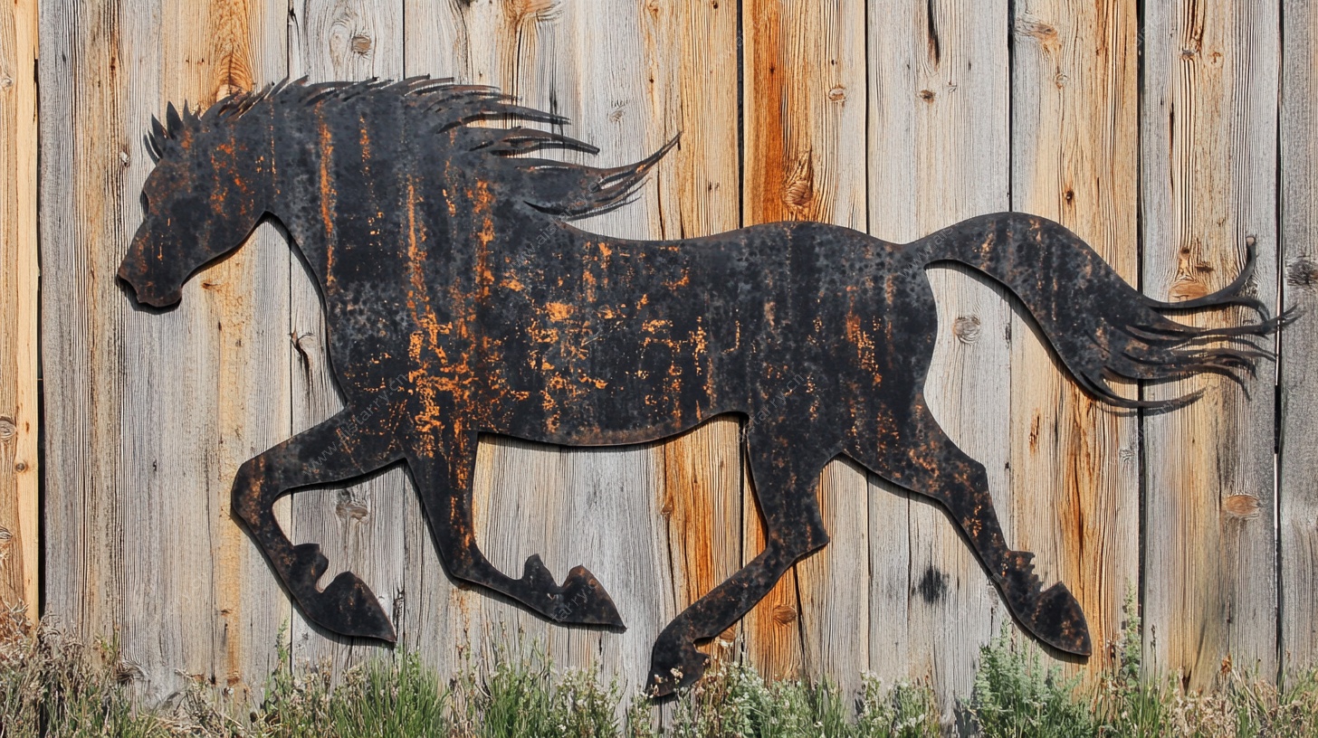 奔跑的铁艺骏马