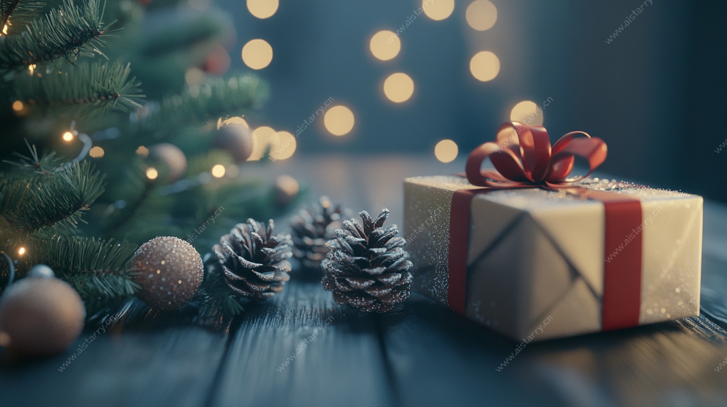 圣诞礼物与装饰温馨场景