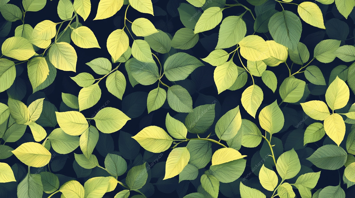 绿叶图案背景图