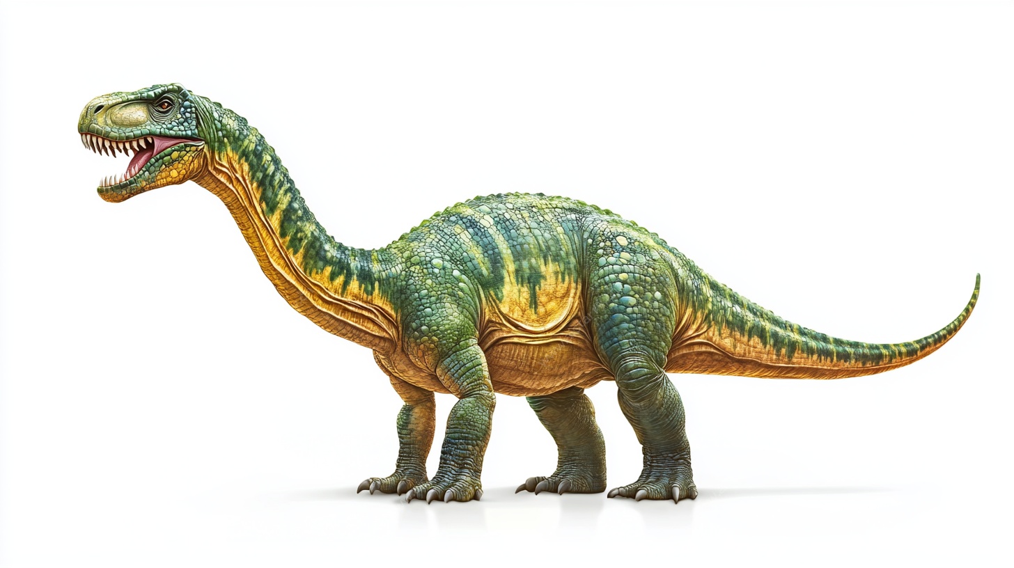 逼真绿色恐龙3D模型展示