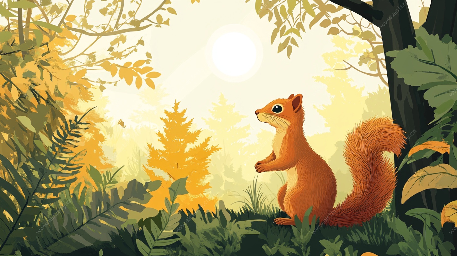 秋日松鼠森林奇遇
