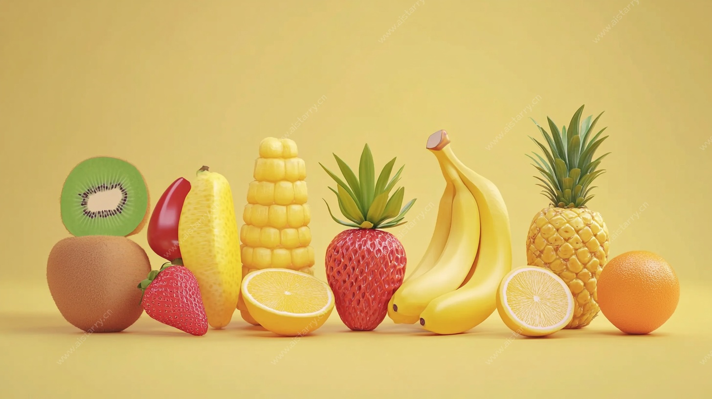 多彩水果阵列图