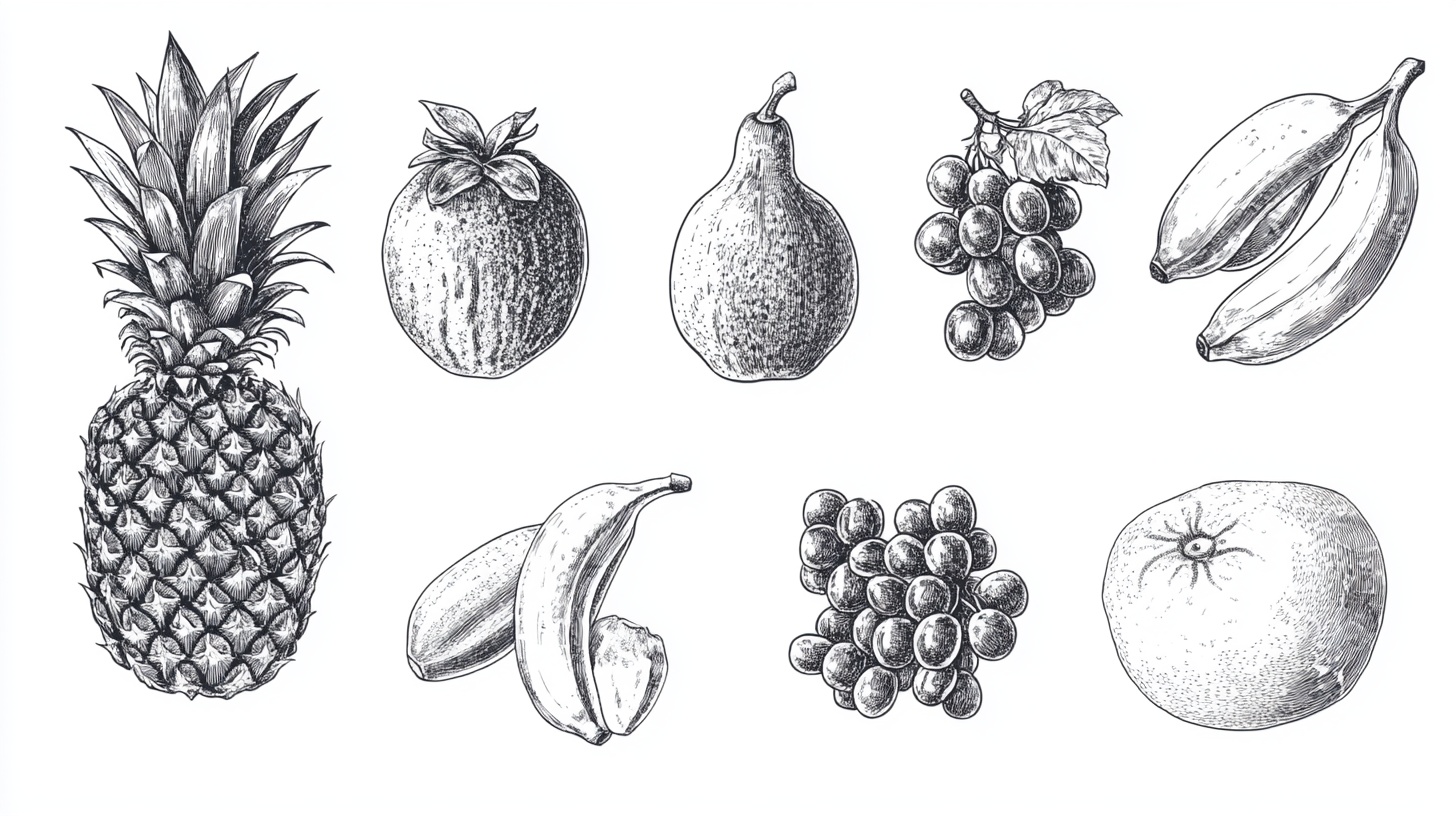 手绘水果集合