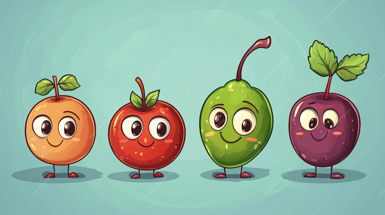 可爱水果卡通形象大集合