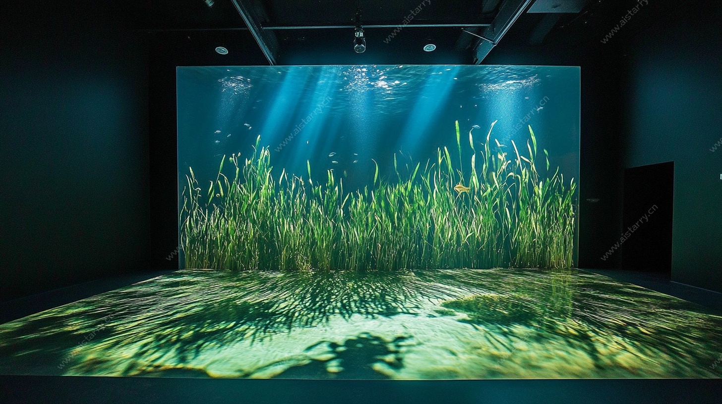 水下光影植物艺术场景