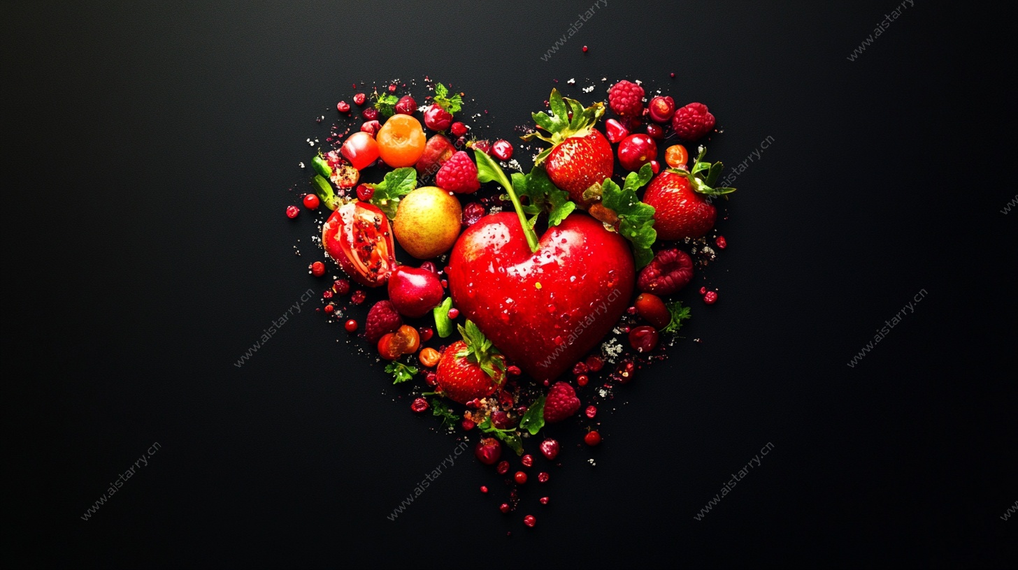 爱心水果拼盘创意摄影