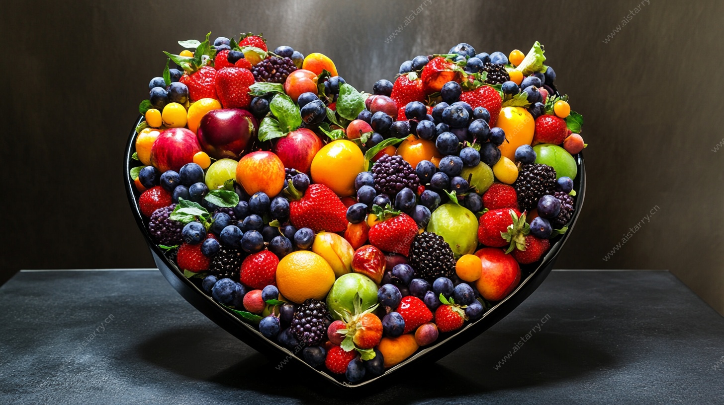 心形果盘 缤纷水果的浪漫组合