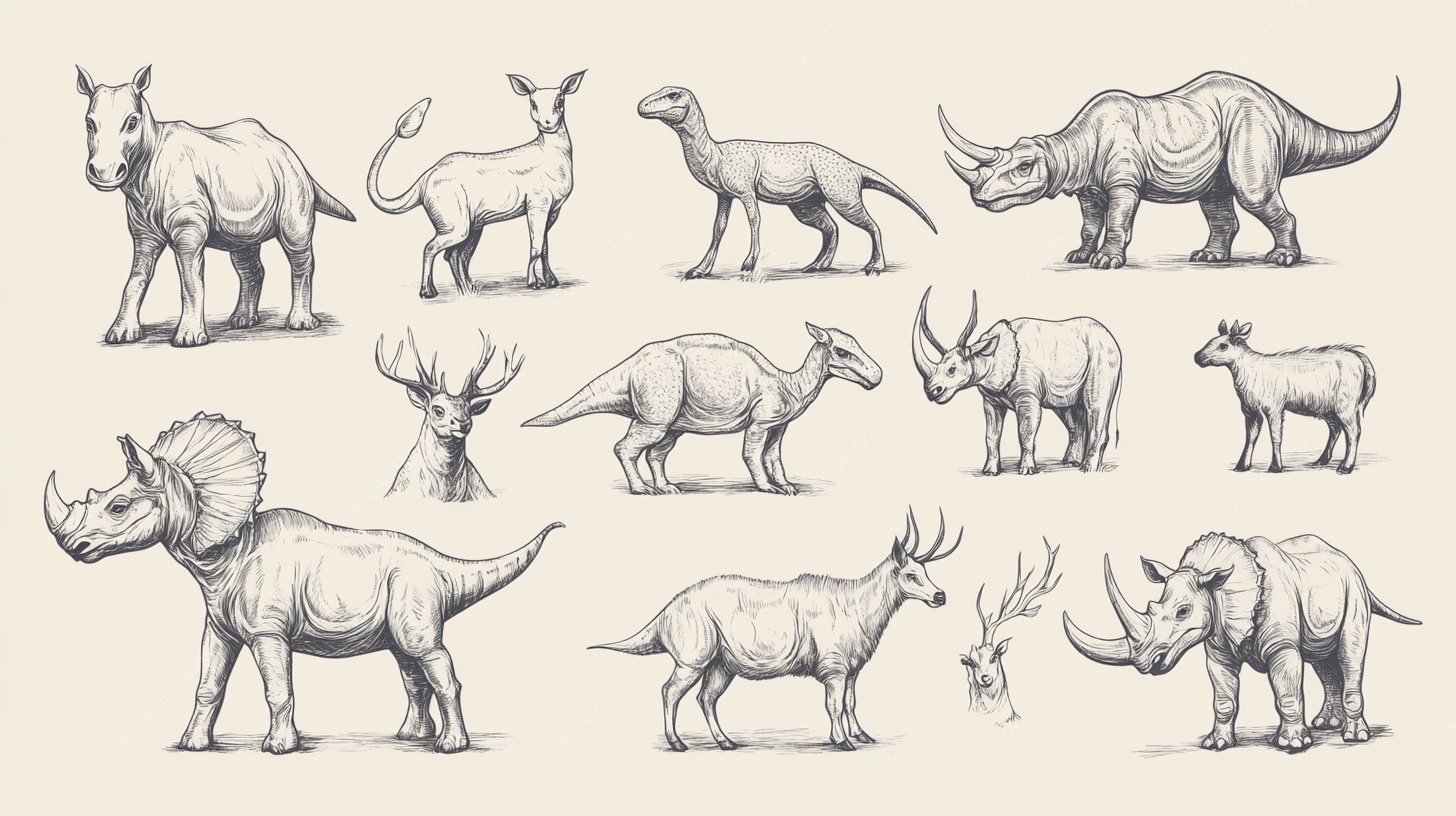 史前动物素描集合