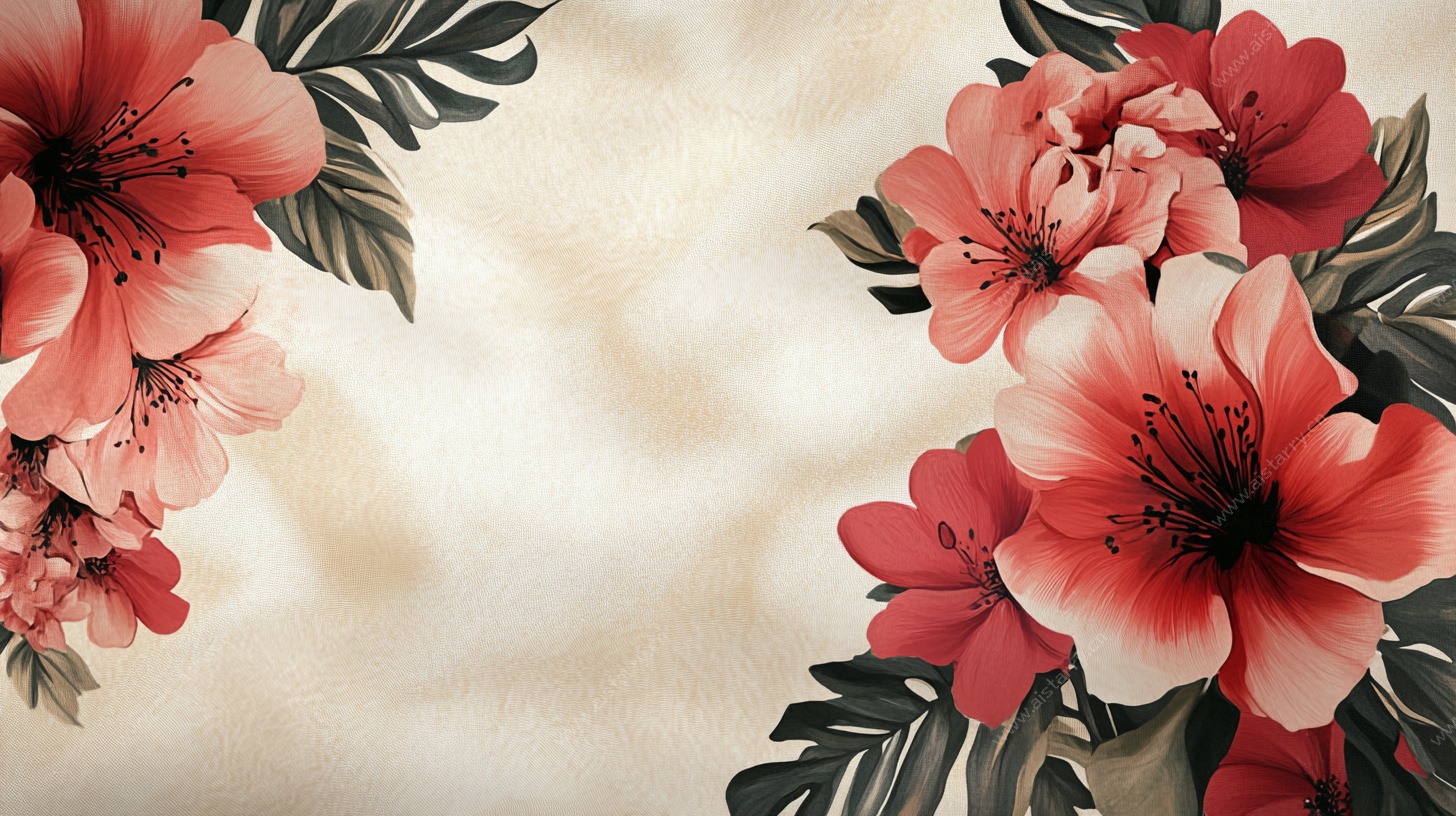 复古花卉装饰背景图