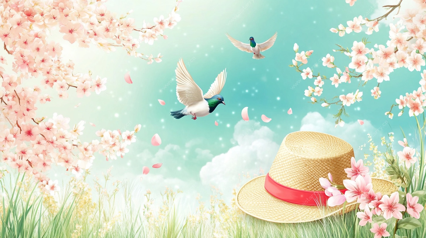 春日田野的悠闲景致