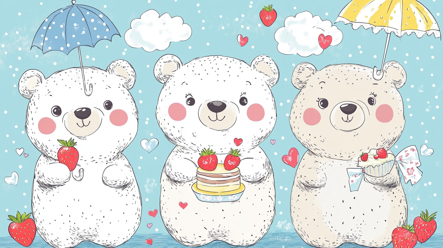 三只萌熊的草莓欢乐派对