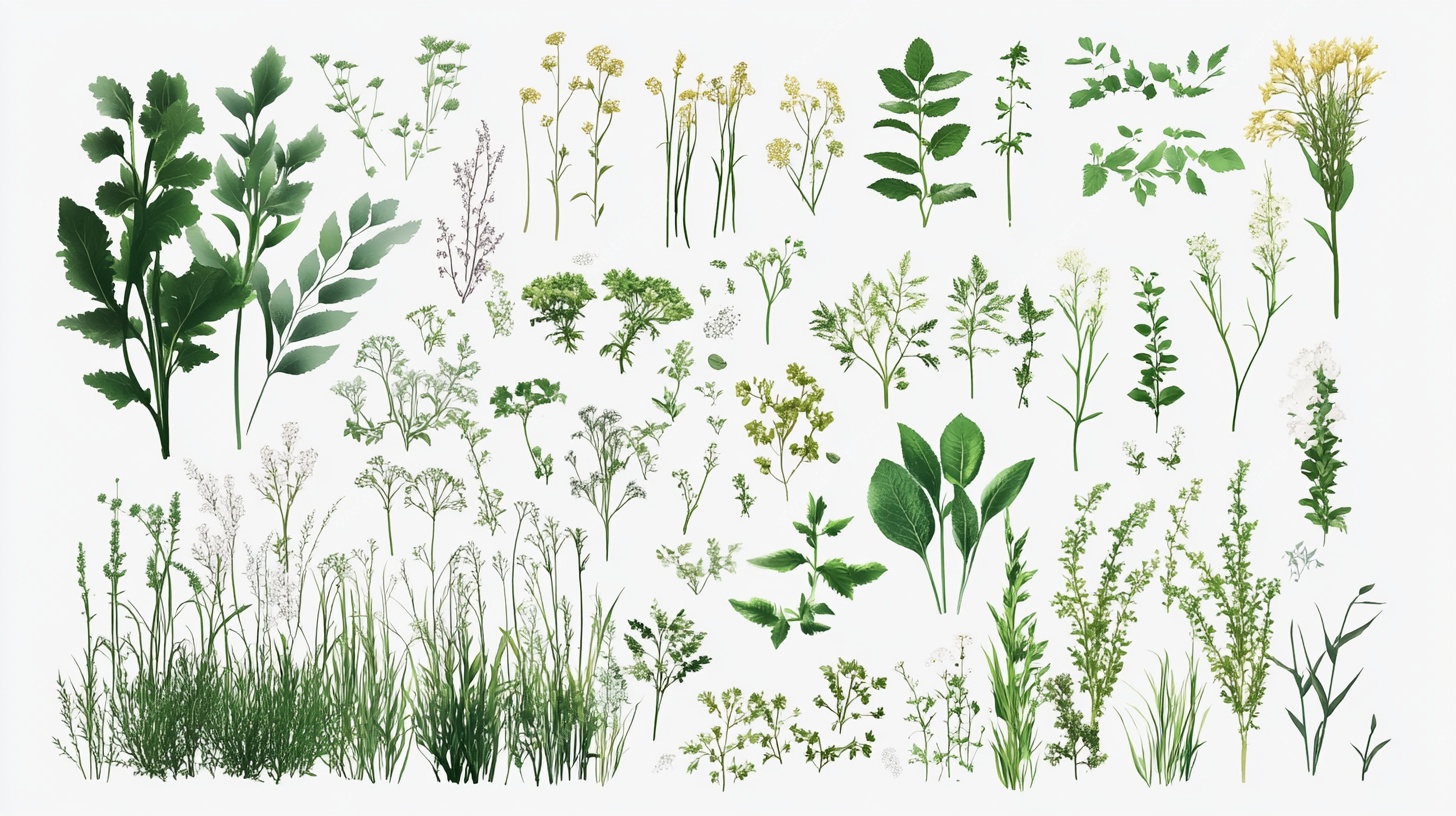 手绘绿植花卉素材集合