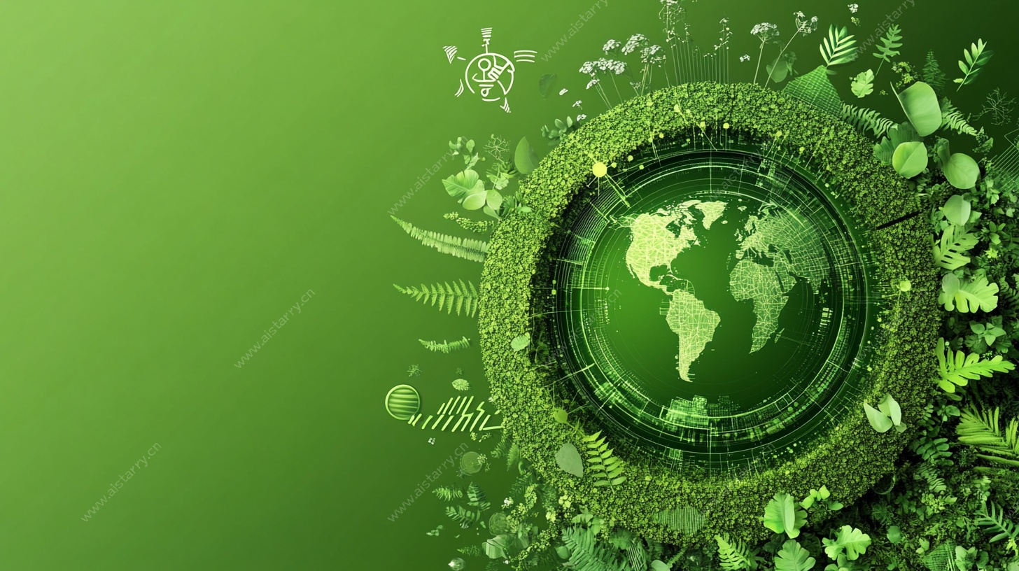 绿色地球环保主题背景图