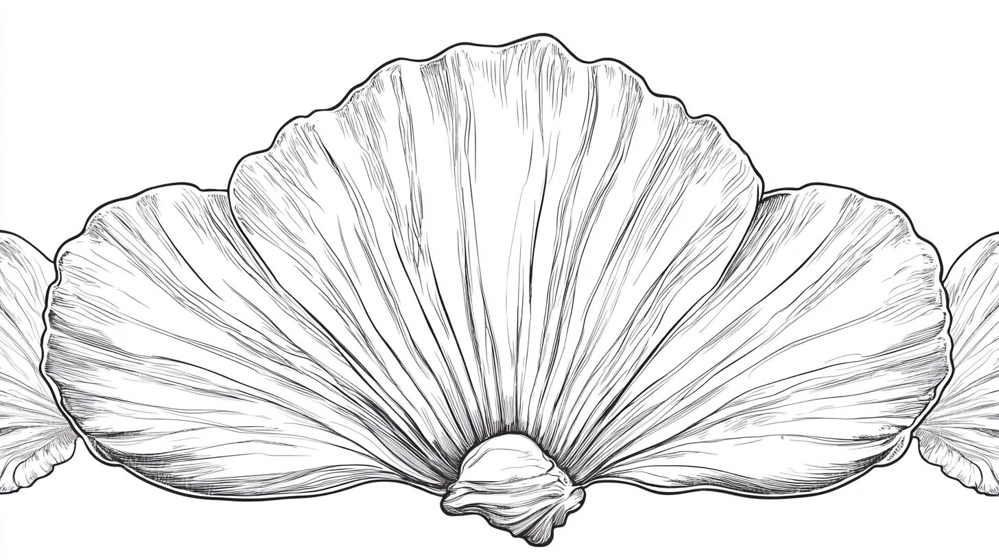 贝壳线条装饰图案
