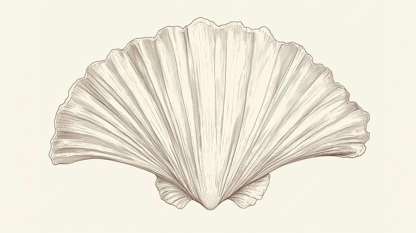 复古风贝壳手绘图