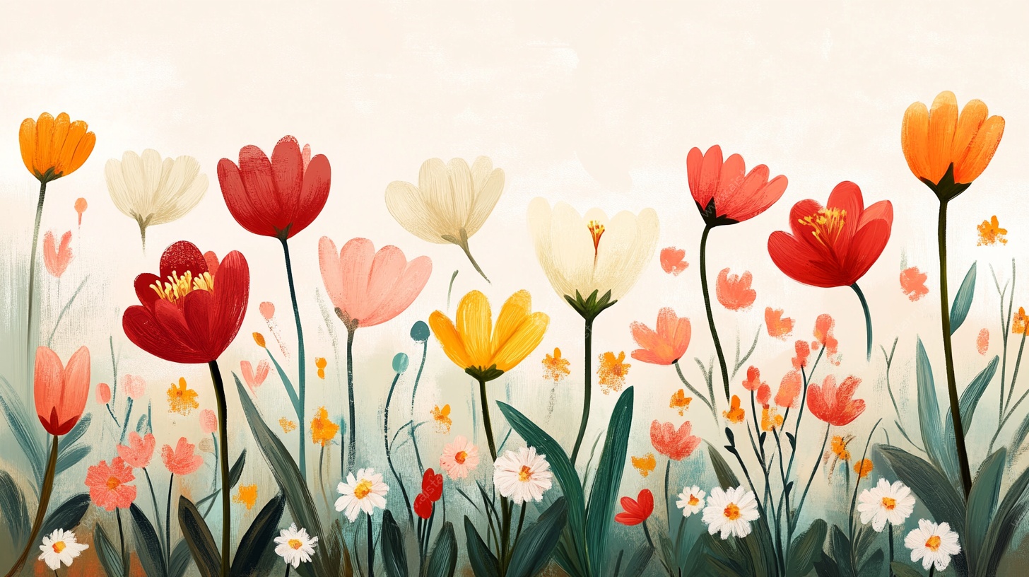 春日花卉烂漫图景