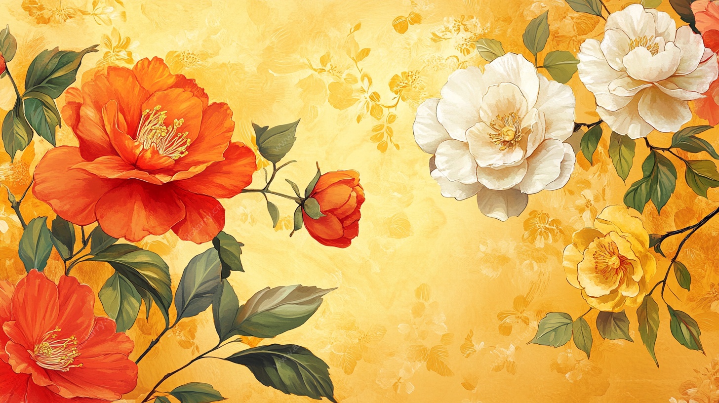 缤纷花卉背景图