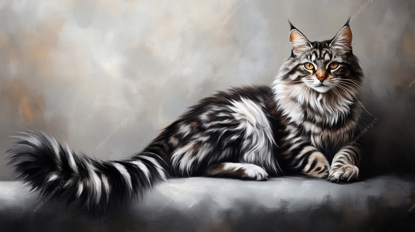 缅因猫的优雅姿态