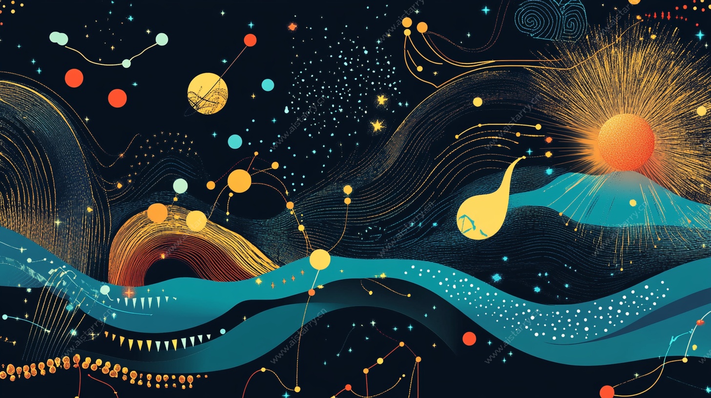 梦幻宇宙星空奇幻插画
