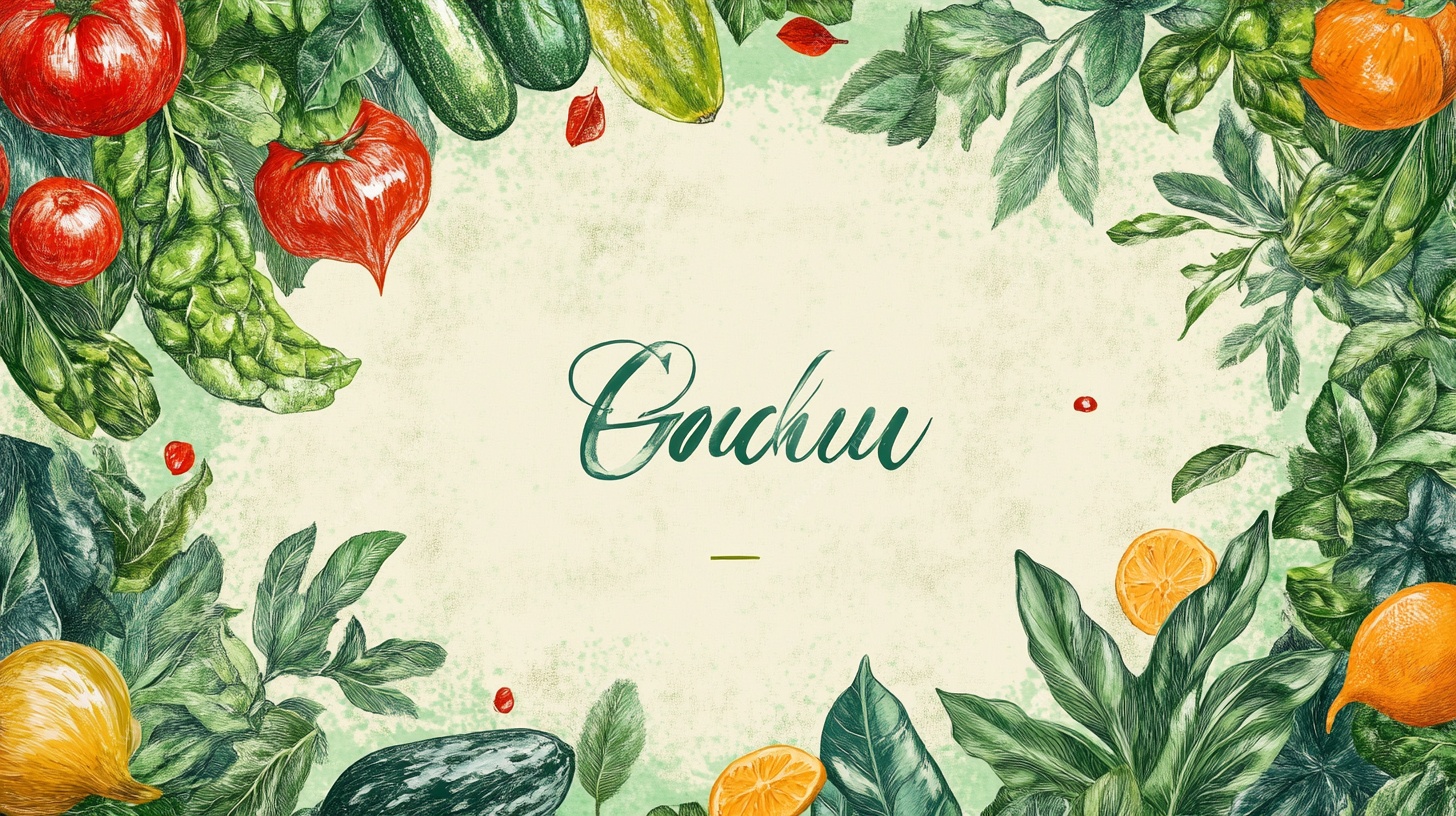 水彩蔬果边框插画