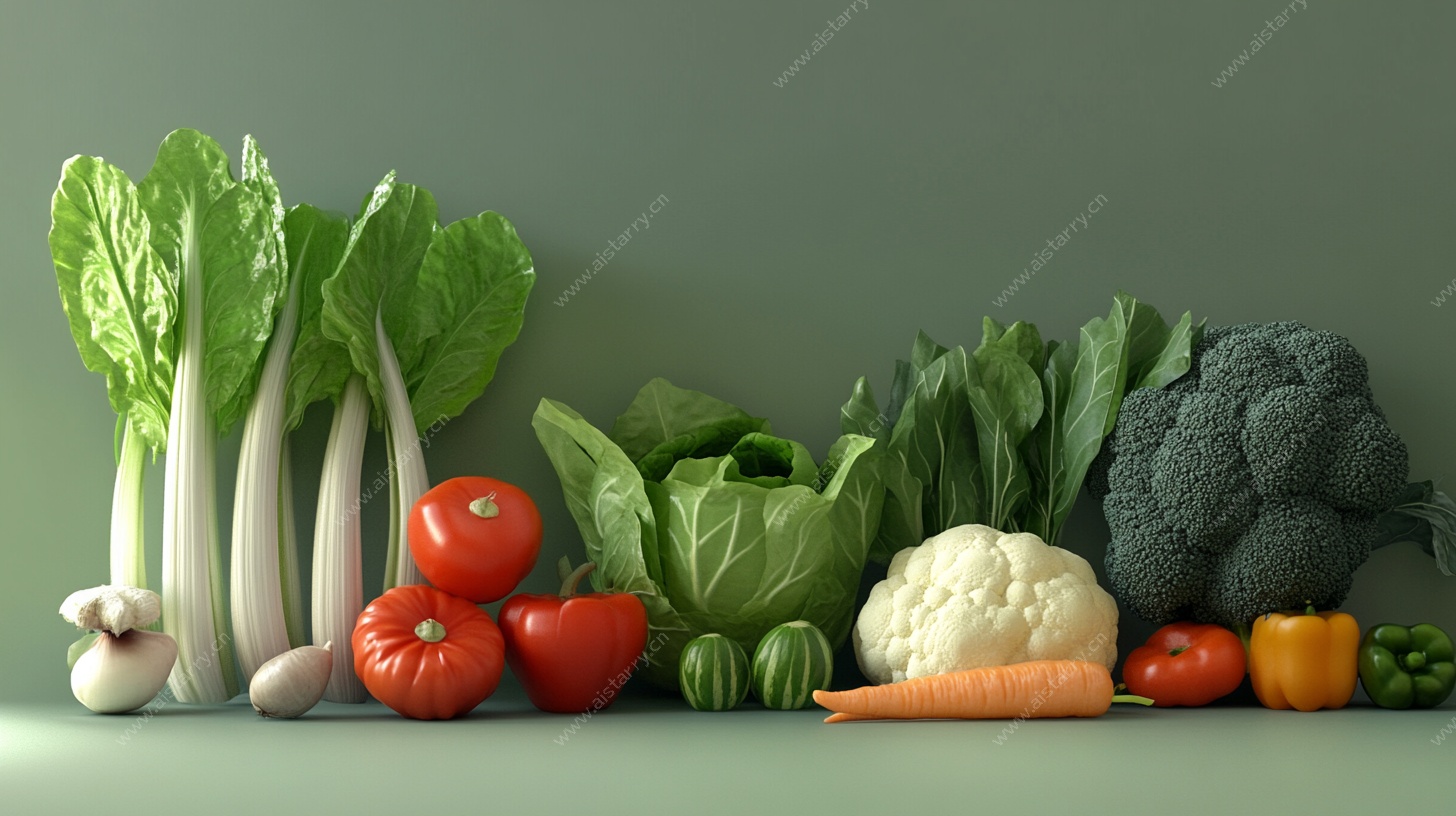 多彩新鲜蔬菜静物组合