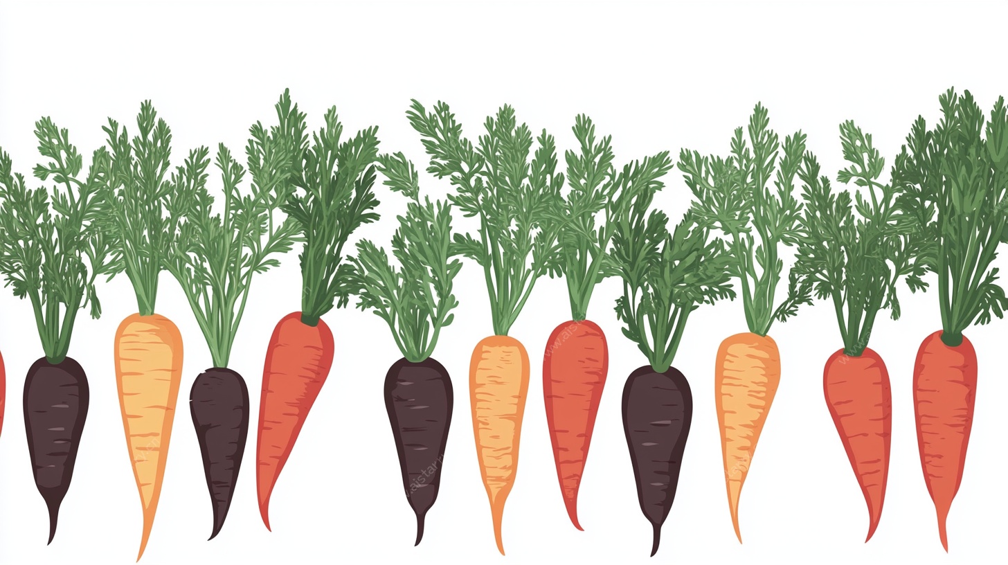 多彩胡萝卜插画