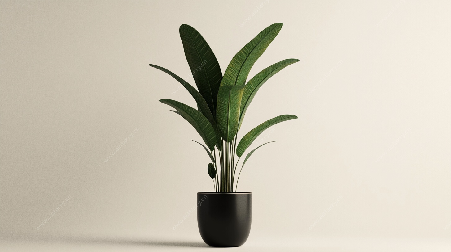 简约盆栽绿植静物展示