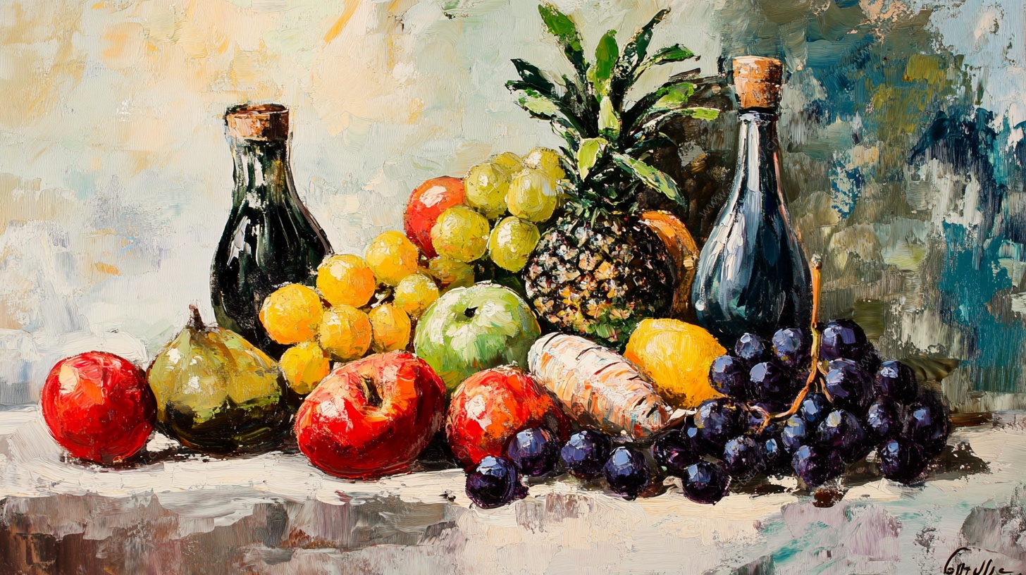 水果静物油画