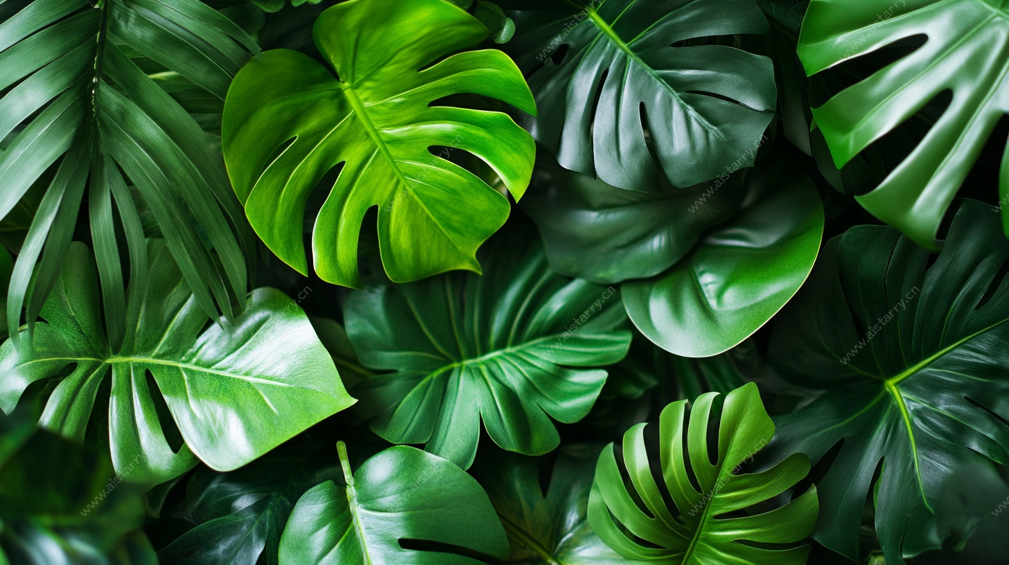 热带绿植背景图