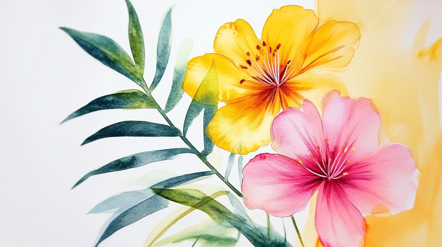 水彩花卉插画