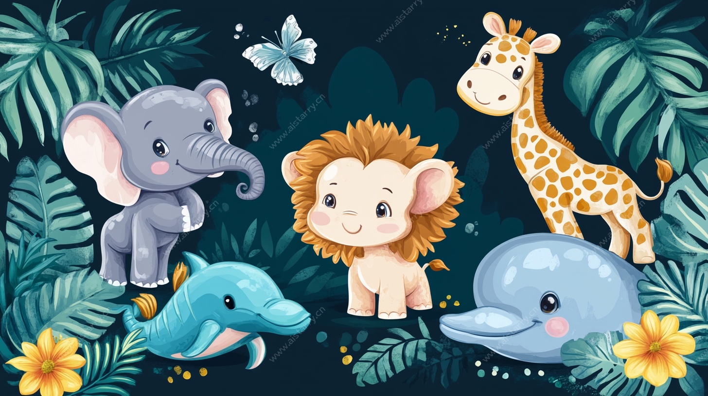 丛林动物欢乐聚会