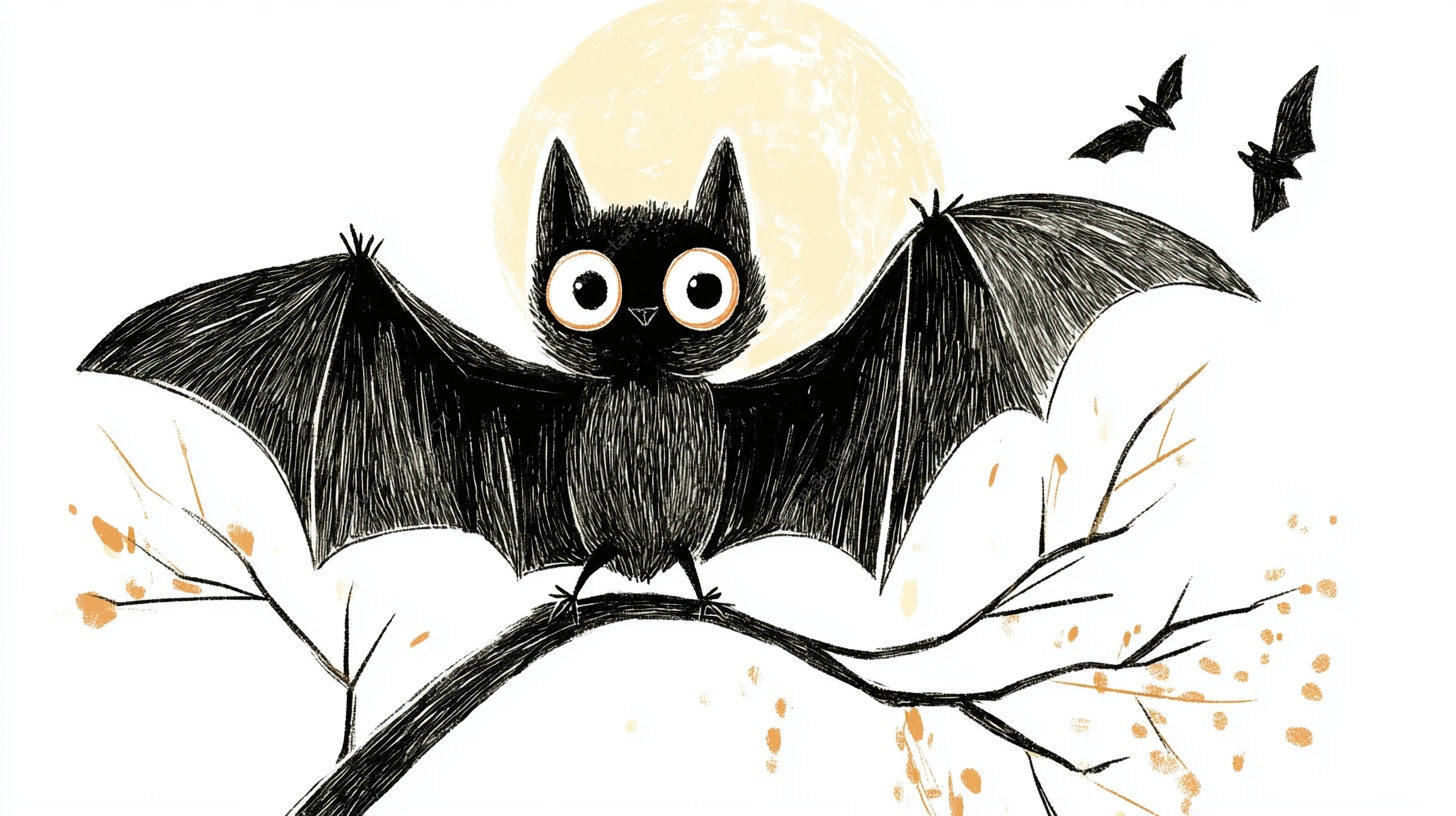 树枝上的大眼萌蝙蝠