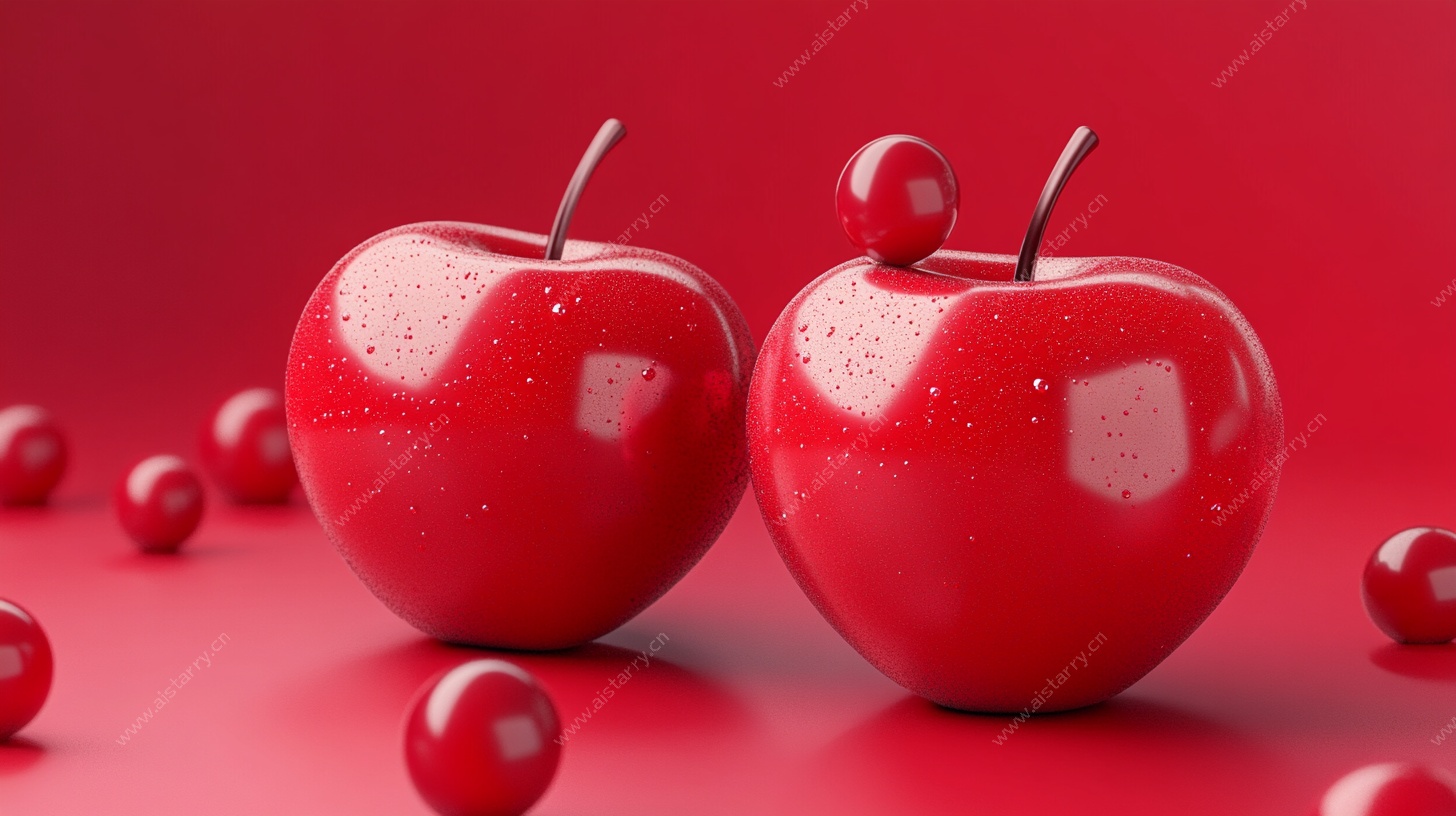 双红苹果与小红果摆拍图