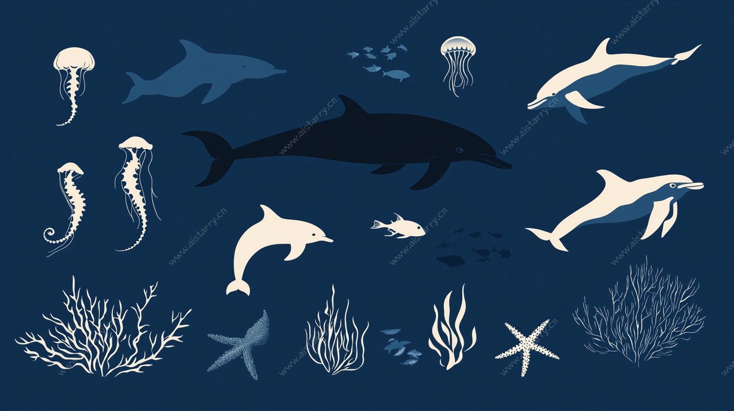 海洋生物插画