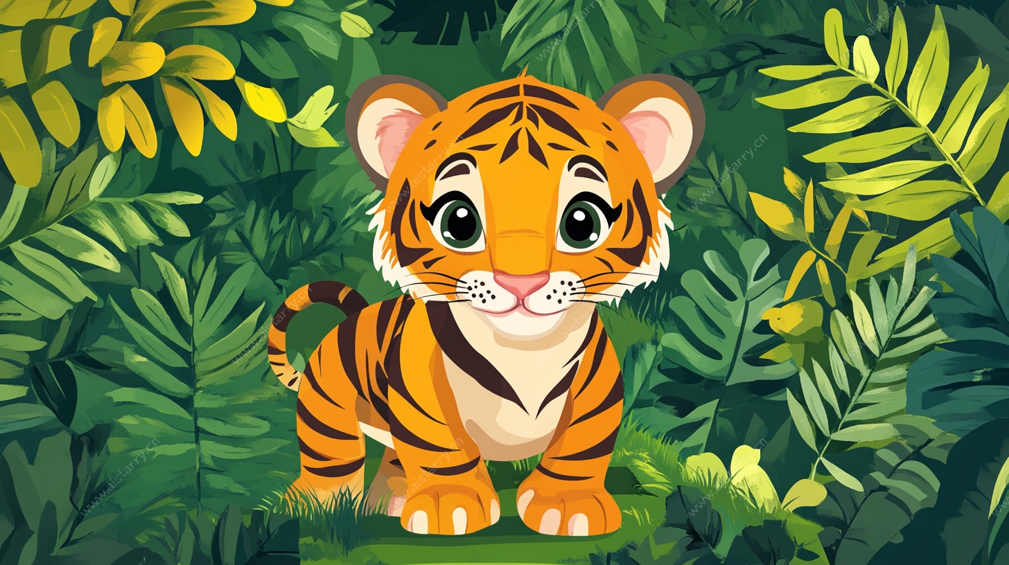 可爱小老虎的丛林奇遇