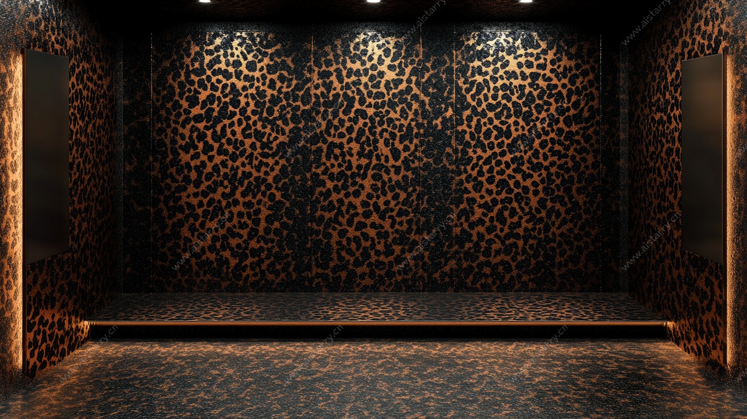 豹纹装饰的时尚室内空间