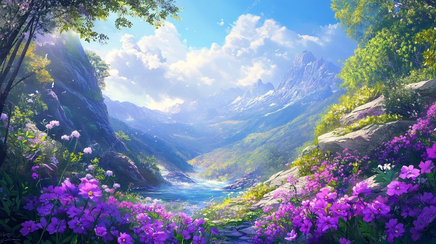 梦幻山谷繁花盛景