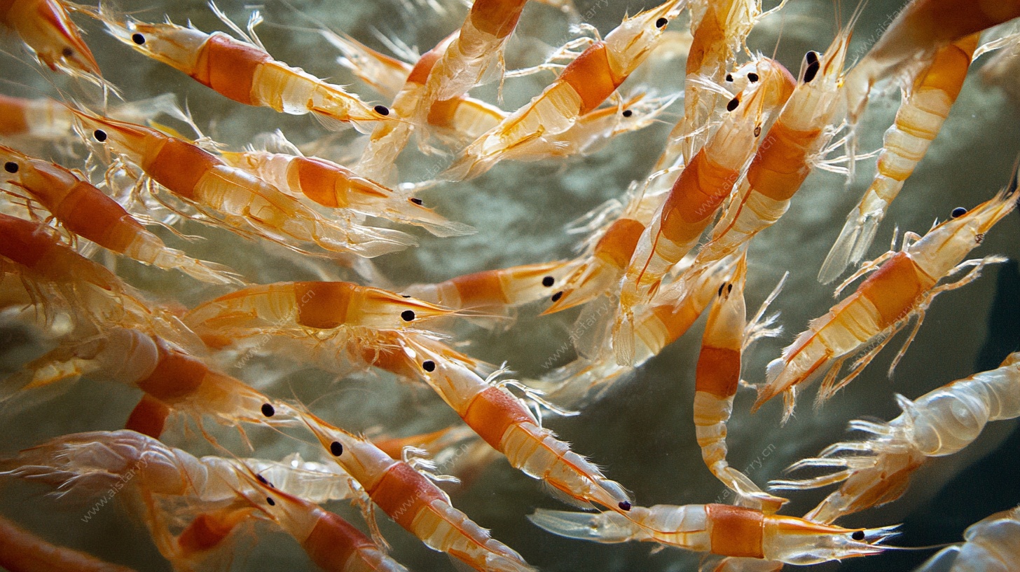 群虾游动特写