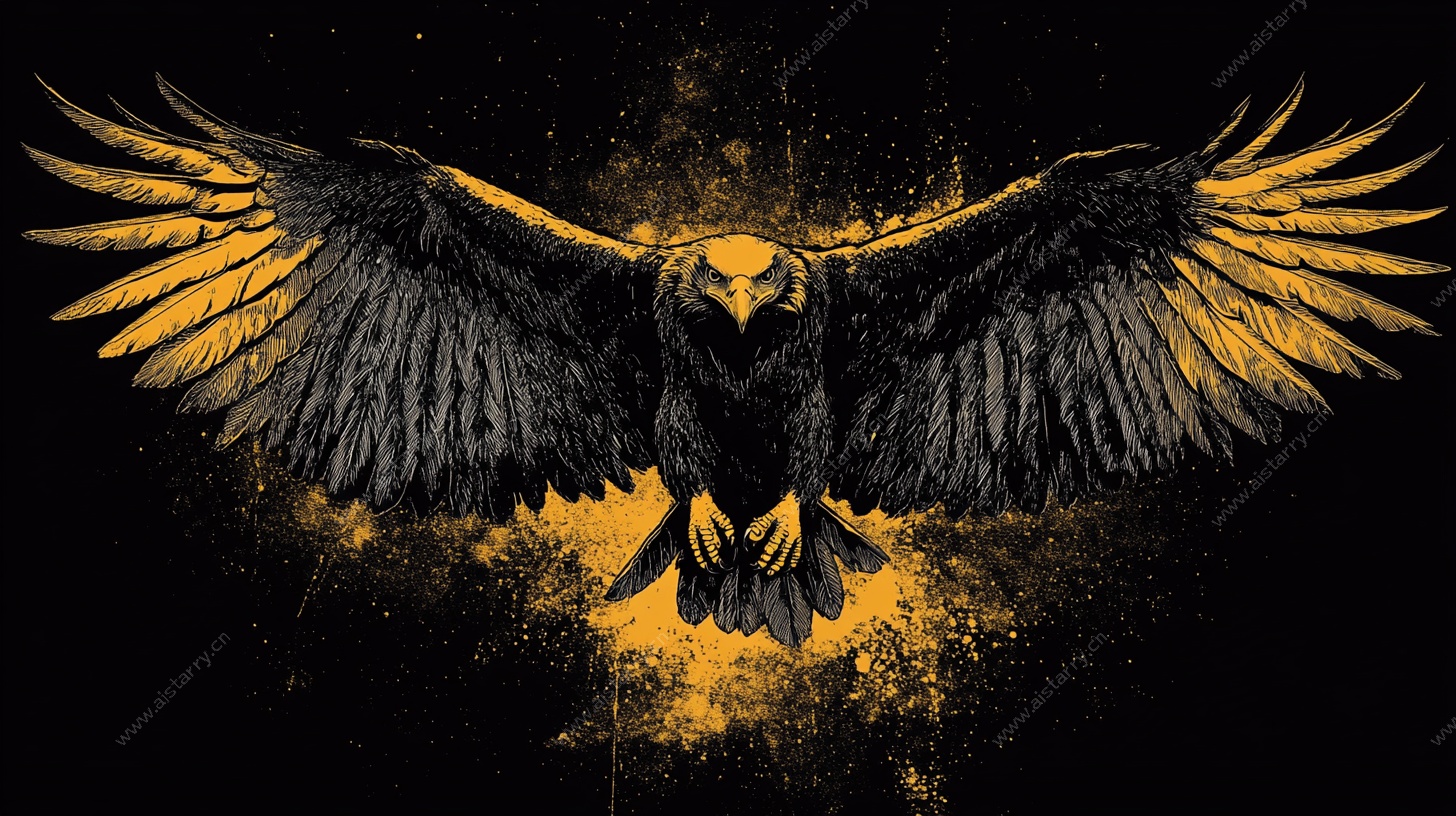 展翅雄鹰艺术插画