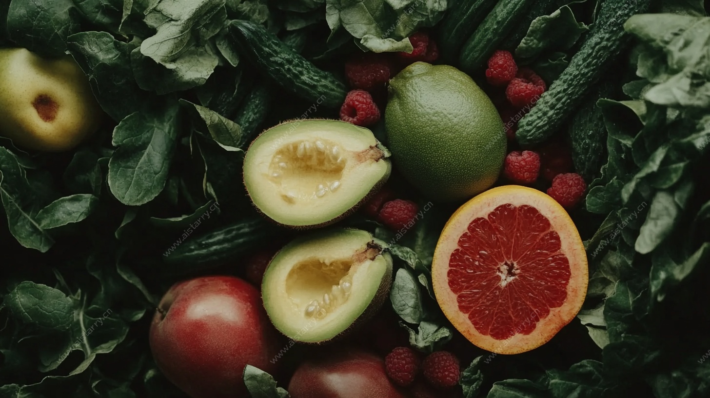 多彩果蔬静物图